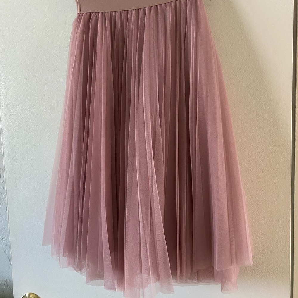 Charlotte Russe Dusty Rose A-Line Tulle Skirt
